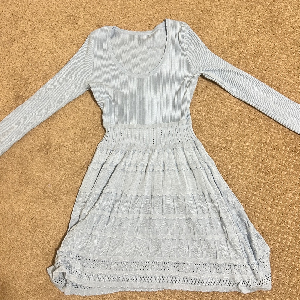 Elegant Light Blue Women's Dress